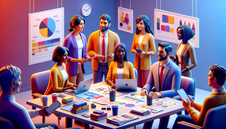 materiales y equipos de agencia de marketing